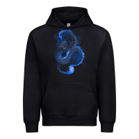 Black blue dragon Urban Hoodie - RanaPortraitStore