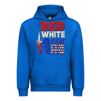 Cobalt red white and pew pew pew Urban Hoodie - texasbilliewilder