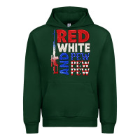 Forest Green red white and pew pew pew Urban Hoodie - texasbilliewilder