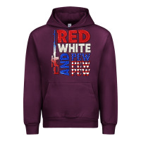 Mauve Wine red white and pew pew pew Urban Hoodie - texasbilliewilder