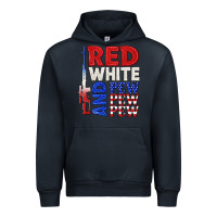 Navy red white and pew pew pew Urban Hoodie - texasbilliewilder