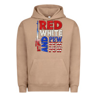 Pigment Burro red white and pew pew pew Urban Hoodie - texasbilliewilder