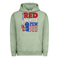 Pigment Oil Green red white and pew pew pew Urban Hoodie - texasbilliewilder