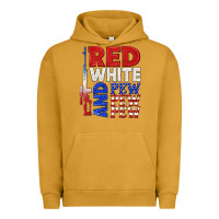Pigment Peanut Butter red white and pew pew pew Urban Hoodie - texasbilliewilder