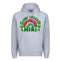 Heather Grey st patrick's day one lucky mini Premium Hoodie - RanaPortraitStore