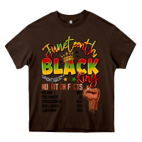 Chocolate Brown juneteenth black king Heavy Core Tee - LillyAllenDesigns
