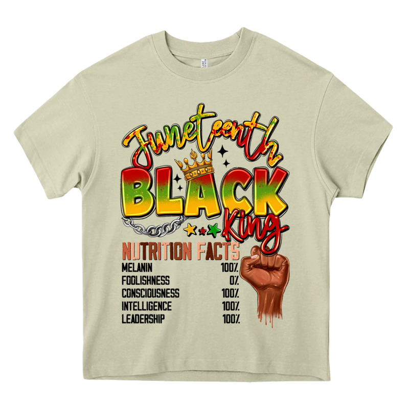 Juneteenth Black King Heavy Core Tee by LillyAllenDesigns | Teevron