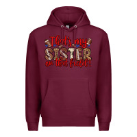 Burgundy that s my sister on that field Premium Hoodie - Zillion Design Studio