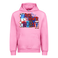 Fuchsia Pink red white boozy billie wilder Urban Hoodie - texasbilliewilder
