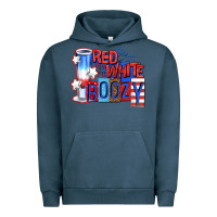 Pigment Midnight Navy red white boozy billie wilder Urban Hoodie - texasbilliewilder