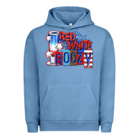 Pigment Pebble Blue red white boozy billie wilder Urban Hoodie - texasbilliewilder