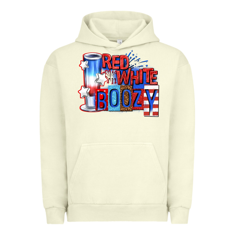 Red White Boozy Billie Wilder Urban Hoodie by texasbilliewilder | Teevron