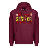 Burgundy that s my sister on that field Premium Hoodie - Zillion Design Studio