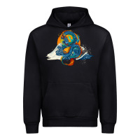 Black blue dragon ocean waves and sun Urban Hoodie - RanaPortraitStore