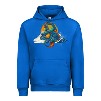 Cobalt blue dragon ocean waves and sun Urban Hoodie - RanaPortraitStore