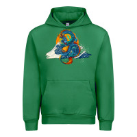 Emerald blue dragon ocean waves and sun Urban Hoodie - RanaPortraitStore