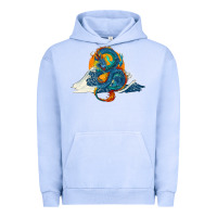 Pigment Grape Ice blue dragon ocean waves and sun Urban Hoodie - RanaPortraitStore