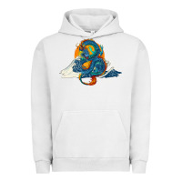Pigment Lunar Rock blue dragon ocean waves and sun Urban Hoodie - RanaPortraitStore