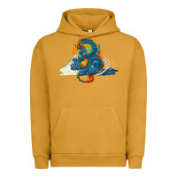 Pigment Peanut Butter blue dragon ocean waves and sun Urban Hoodie - RanaPortraitStore