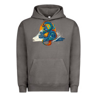 Pigment Tornado blue dragon ocean waves and sun Urban Hoodie - RanaPortraitStore