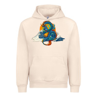 Sandshell blue dragon ocean waves and sun Urban Hoodie - RanaPortraitStore