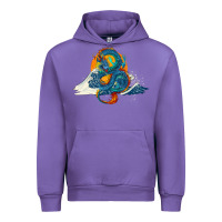 Tulip blue dragon ocean waves and sun Urban Hoodie - RanaPortraitStore
