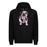 Black english bulldog Premium Hoodie - RanaPortraitStore