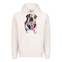 Pale Pink english bulldog Premium Hoodie - RanaPortraitStore