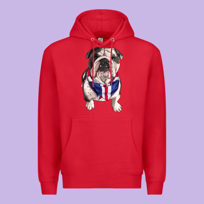 English Bulldog Premium Hoodie Designed By Ranaportraitstore