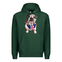 Sports Green english bulldog Premium Hoodie - RanaPortraitStore