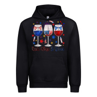 Black red wine and blue wine glasses Urban Hoodie - texasbilliewilder