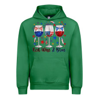 Emerald red wine and blue wine glasses Urban Hoodie - texasbilliewilder