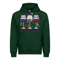 Forest Green red wine and blue wine glasses Urban Hoodie - texasbilliewilder