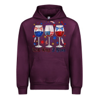 Mauve Wine red wine and blue wine glasses Urban Hoodie - texasbilliewilder