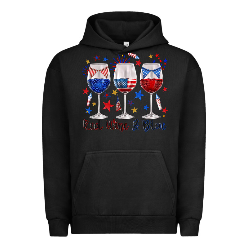 Red Wine And Blue Wine Glasses Urban Hoodie by texasbilliewilder | Teevron
