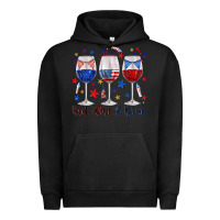 Pigment Black red wine and blue wine glasses Urban Hoodie - texasbilliewilder