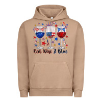 Pigment Burro red wine and blue wine glasses Urban Hoodie - texasbilliewilder