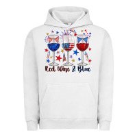 Pigment Lunar Rock red wine and blue wine glasses Urban Hoodie - texasbilliewilder