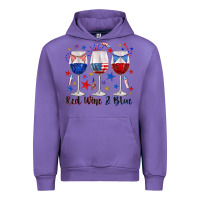 Tulip red wine and blue wine glasses Urban Hoodie - texasbilliewilder