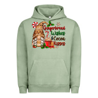 Pigment Oil Green gingerbread wishes and cocoa kisses Urban Hoodie - Zillion Design Studio