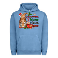 Pigment Pebble Blue gingerbread wishes and cocoa kisses Urban Hoodie - Zillion Design Studio