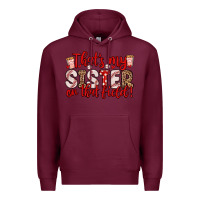 Burgundy that s my sister on that field Premium Hoodie - Zillion Design Studio