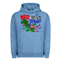 Pigment Pebble Blue red white rawr billie wilder Urban Hoodie - texasbilliewilder