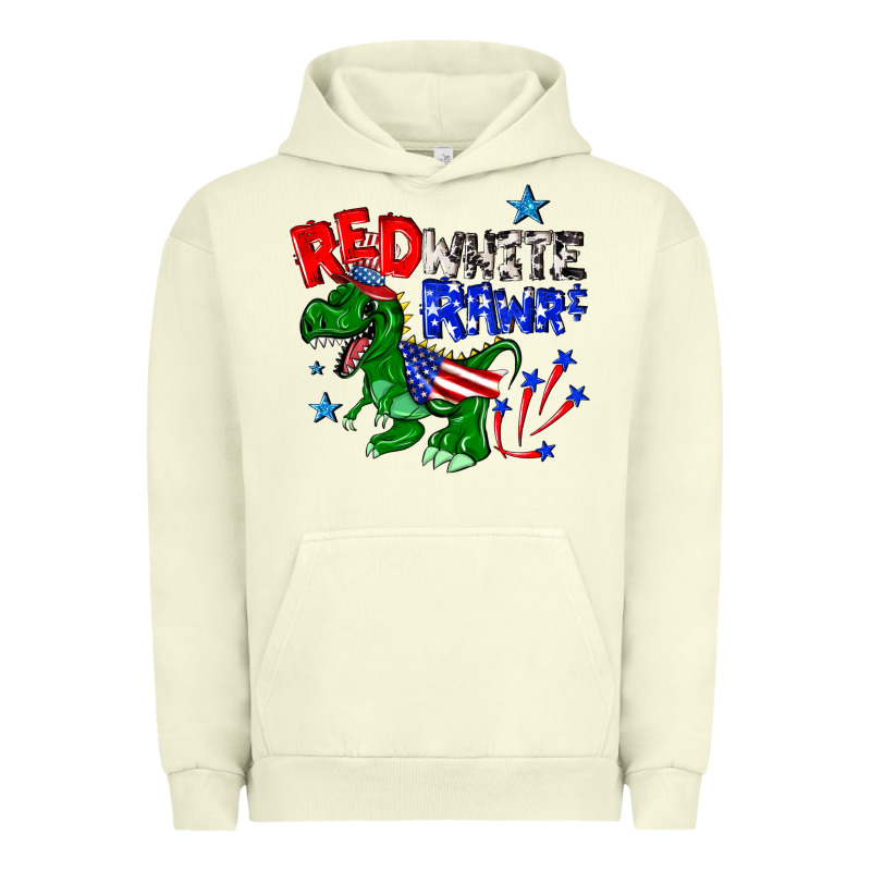 Red White Rawr Billie Wilder Urban Hoodie by texasbilliewilder | Teevron