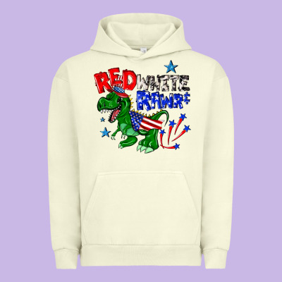 Urban Hoodie red white rawr billie wilder