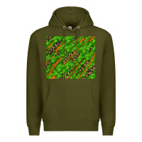 Army Green distressed shamrock and leopard Premium Hoodie - RanaPortraitStore