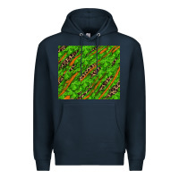 Navy distressed shamrock and leopard Premium Hoodie - RanaPortraitStore