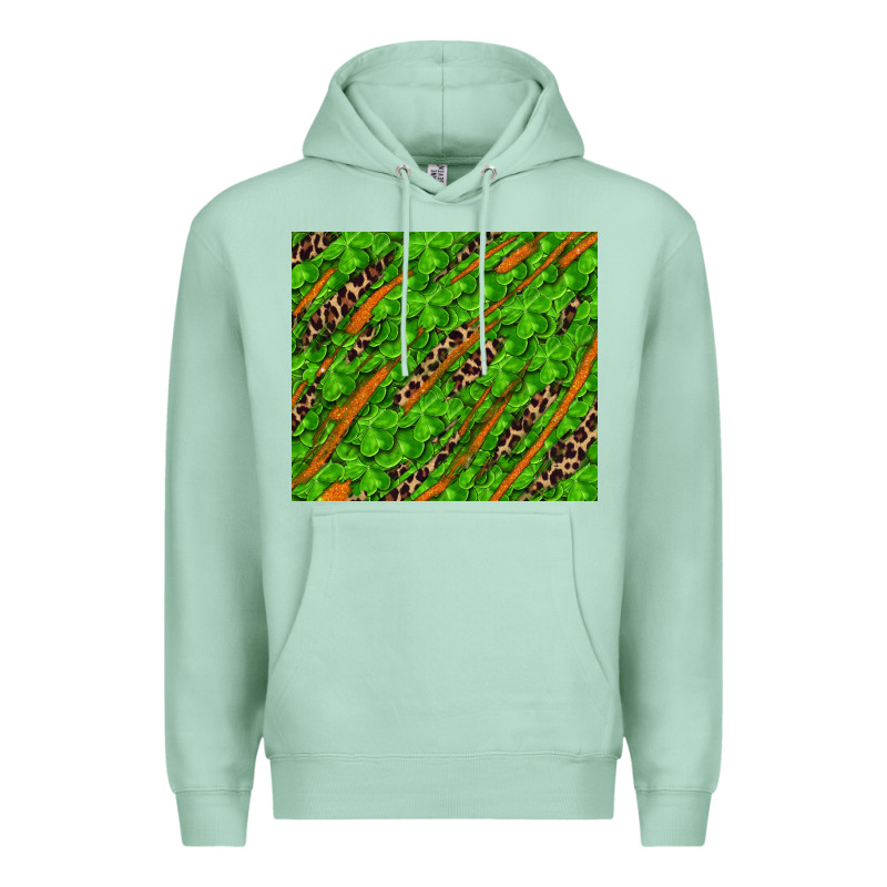 Distressed Shamrock And Leopard Premium Hoodie by RanaPortraitStore | Teevron