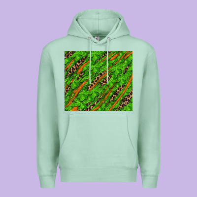 Distressed Shamrock And Leopard Premium Hoodie Designed By Ranaportraitstore