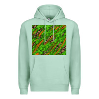 Seafoam distressed shamrock and leopard Premium Hoodie - RanaPortraitStore
